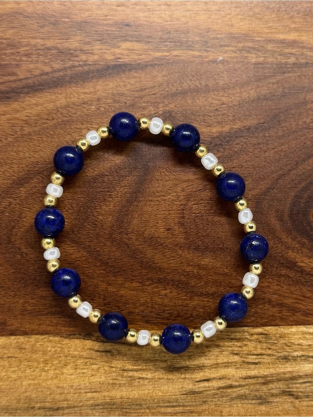✨ Handmade Lapis Lazuli Stretch Bracelet ✨